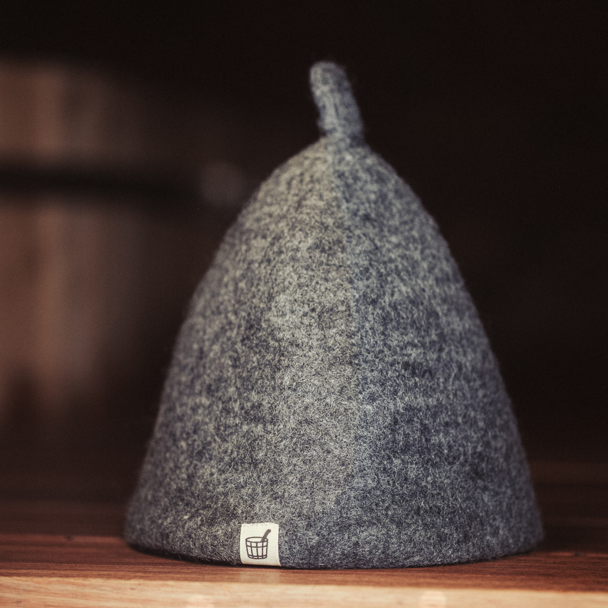 Cult of Sauna premium wool sauna hat in Volcanic Grey wool felt


