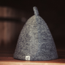 Cult of Sauna premium wool sauna hat in Volcanic Grey wool felt

