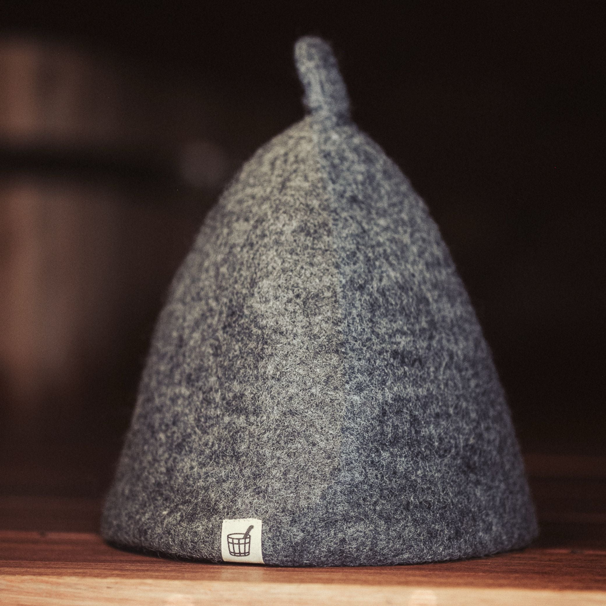 Cult of Sauna premium wool sauna hat in Volcanic Grey wool felt